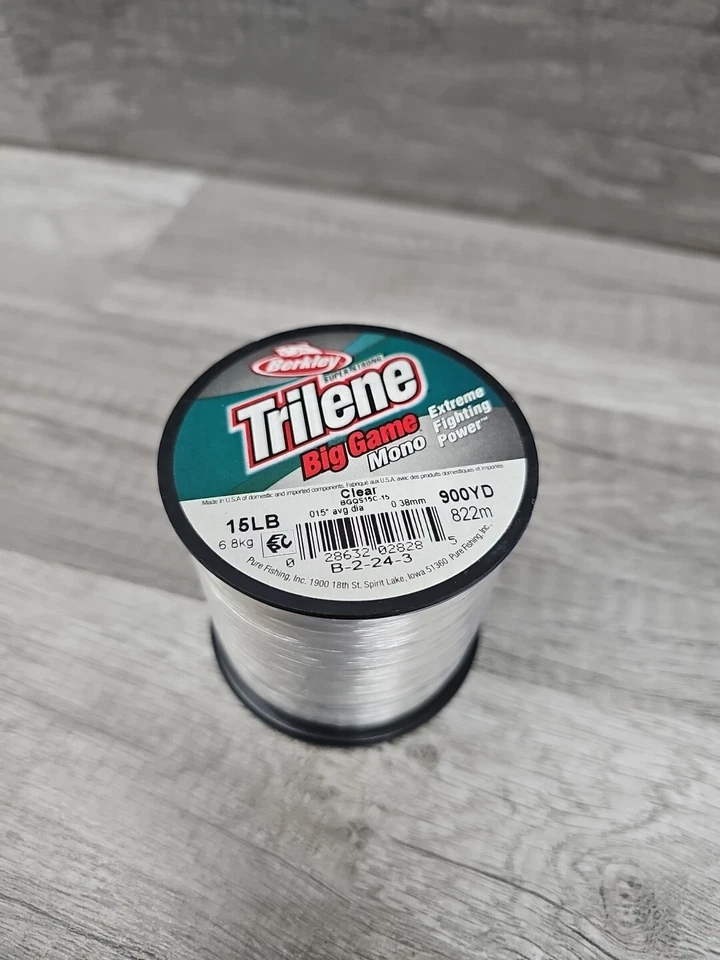 Berkley Trilene Big Game Fishing Line Clear 15lb Test 900yds
