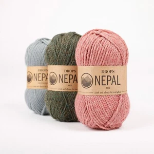 Alpaca Wool Aran Yarn Knitting Crochet Peruvian Alpaca Worsted DROPS NEPAL - Picture 1 of 50