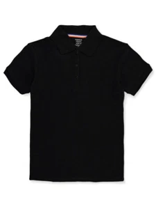 French Toast Girls' Picot Collar S/S Polo - Picture 1 of 16