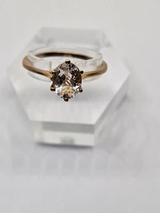 Anillo de morganita Zambezia de oro de 9 quilates talla Q (1,91 g) certificado Gemporia - Imagen 1 de 11