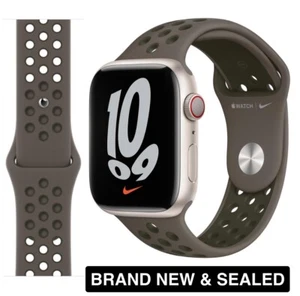 Oryginalny zegarek Apple Watch Nike Sport Band OLIWKOWY SZARY / CARGO KHAKI 49mm 46mm 45mm NOWY - Zdjęcie 1 z 10