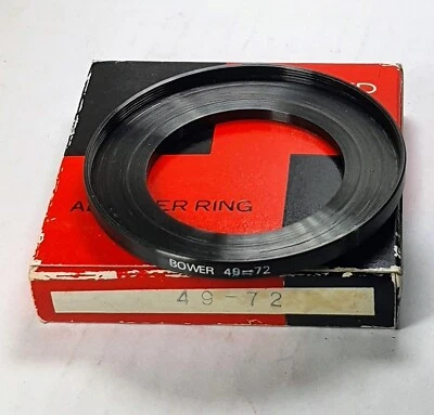 49-72mm Metal Step Up Lens Filter Converter Adapter Ring 49mm-72mm  49-72 Bower - Image 1 of 4