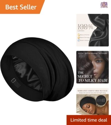 Gorra de dormir de seda transpirable - Gorro ajustable ligero para todo tipo de cabello Foto 1 de 4