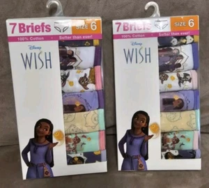 Disney Wish Girls Panties Briefs Lot of 2 (14 Pair) Size 6 Underwear Asha - Picture 1 of 3