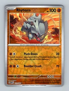 Pokemon 151 Rhyhorn 111/165 Reverse Holo NM - Bild 1 von 2