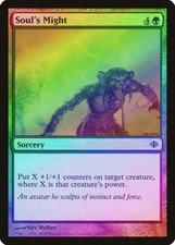Soul's Might FOIL Shards of Alara NM Green Common MAGIC MTG CARD ABUGames