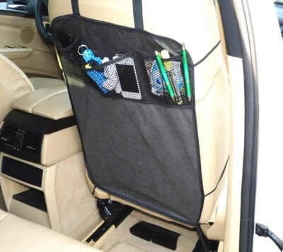 L&P CAR DESIGN GMBH 2 x Rückenlehnenschutz Sitzschoner Lehnenschutz Hecksitzschoner mit 3 Taschen