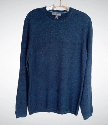 NWT Ike Behar Men’s 100% Cotton Navy Pullover Crewneck Sweater, Size S - Image 1 of 4