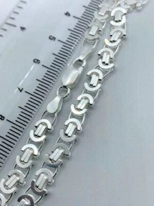 Cadena de cuello bizantina de plata esterlina pesada de 5 mm de 24"/60 cm para hombre (1012) - Imagen 1 de 2