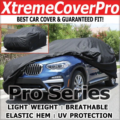 2016 2017 2018 2019 2020 2021 BMW X1 BREATHABLE CAR COVER W/MIRROR POCKET  BLACK - Image 1 of 4