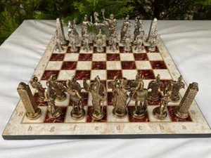 Juego de ajedrez de mitología griega de lujo ♞ tablero de madera hecho a mano + piezas de metal🎁 - Imagen 1 de 9