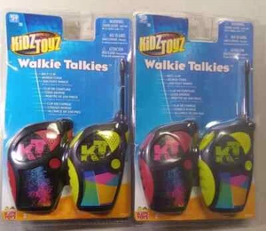 KIDS TOYZ Walkie Talkie 200' Reichweite mit Gürtelclip & Morsecode bunt 2er-Pack - Bild 1 von 1