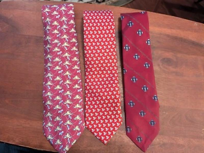 Lote de 3 Corbatas Para Hombre Ranas de la Paz Emory Clinic Paloma Seda Poliéster Longitud Clásica Foto 1 de 4