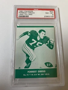 1961 Lake to Lake Packers #27 Forrest Gregg PSA 8 Green Bay HOF SMU Cowboys - Picture 1 of 2
