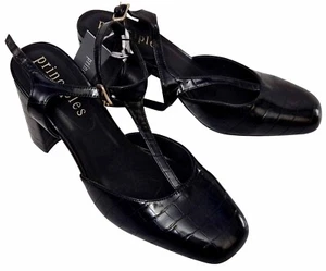 PRINCESS Impresionantes Tacones Negros con Correa Damas UE 40 UK 7 Precio de venta sugerido por el fabricante £119.99 - Imagen 1 de 6