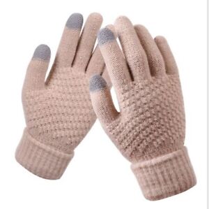 Double Layer Finger Gloves - Cotton Polyester Mittens Women Fashion Handwears