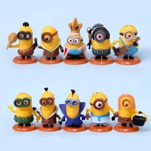 kawai Capsule toys 10Pcs/Set Miniones Kevin Bob 3D Eye Despicable Miniones - Picture 1 of 6