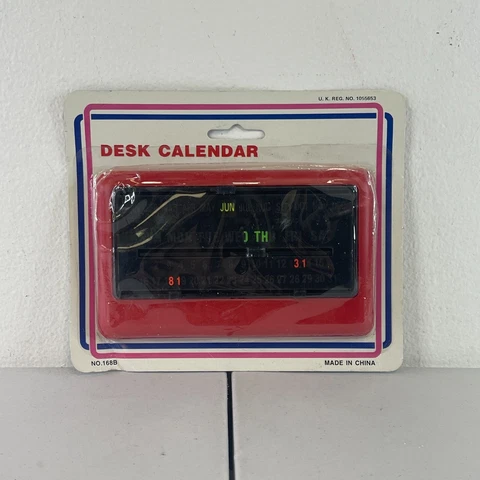 Vintage Desk Calendar Red Original Packaging No. 168B Made in China Cover