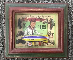 Vintage 1997 Shadow Of Yesterday Tin Graff Zeppelin Steel Digirible Toy Framebox - Picture 1 of 7