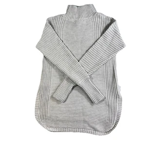 Dakini Damen Pullover Small S Creme Rippstrick High Neck Langarm - Bild 1 von 7