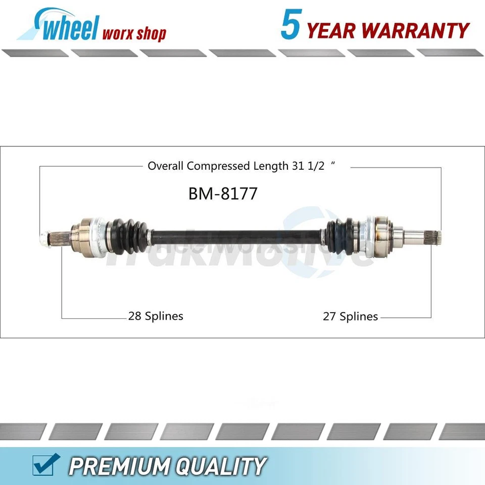 Rear Right CV Axle Shaft for BMW 428i 2.0L 2014 2015, for BMW 320i 2.0L 2018 - Image 1 of 1