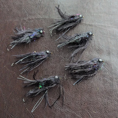 RIO Make It Rainbow Flies - Black - Size 4 - Lot Of 6 - FREE SHIPPING!  - Image 1 of 4