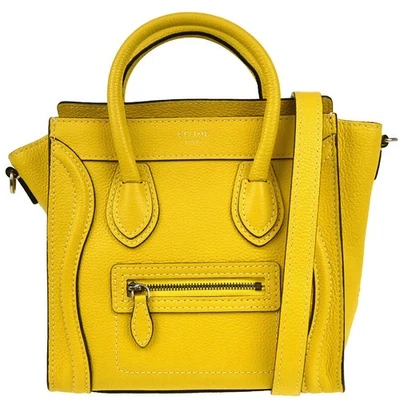 Celine Yellow Leather Nano Luggage Tote Bag S-MM-1111 195696 - Image 1 of 4