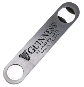 Guinness Metal Premium Bottle Opener St James Gate Engraved Bar Key Bartender  - Picture 1 of 6