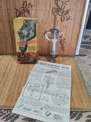 Ancienne Seringue Décoracrème ROD Pâtisserie Déco Vintage Années 60  - Photo 1/4