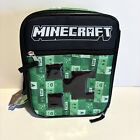 Minecraft Creeper Kids Lunch Bag Box BPA-Free Insulated Green Black