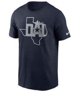 Nike Dallas Cowboys T-shirt Local Skyline Short Sleeve Tee Navy Blue Men’s L NEW - Picture 1 of 9