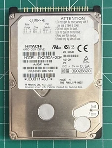 Hitachi 20GB Internal 4200RPM 2.5" (DK23DA-20F) HDD - Afbeelding 1 van 6