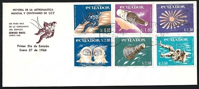 Ecuador #749-749E 1966 Space Exploration FDC - Image 1 of 2