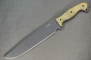 2009 Busse Combat Bushwacker .20” Flat Ground Black Crinkle Blade Black Canvas - Picture 1 of 12