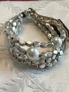 UNO DE 50 Pearl End Bracelet PUL2100BPLMTL0M - Picture 1 of 9