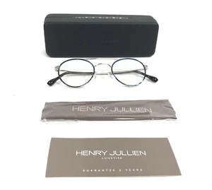 Henry Jullien Glasses Frame CAP FERRET C53P76 Blue White Gold Filled 46-24-145 - Picture 1 of 13