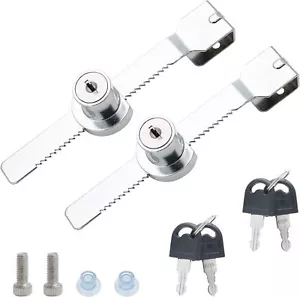 2Pcs Display Cabinet Sliding Showcase Glass Door Lock w/ 4pc Key for 2-6mm Glass - Picture 1 of 12