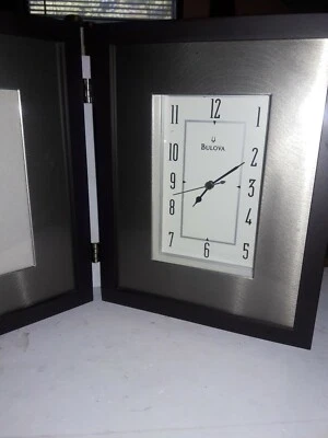Bulova Winfield Picture Frame Clock Espresso Brown Finish - Image 1 of 3
