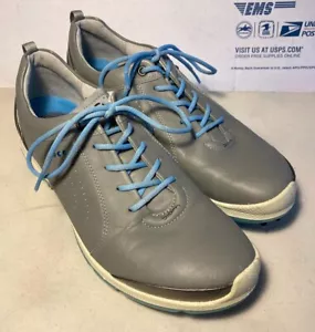 ecco biom hydromax gray yak leather spiked women's us 10 EU 41 golf shoes Nice! - Picture 1 of 10