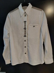 Herren Hemd weiß Leinen Gr. 34 von Siebenstein - Picture 1 of 2