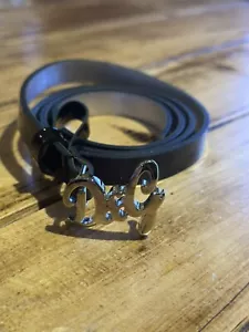 D&G black patent leather thin belt 90cm size M - Picture 1 of 4