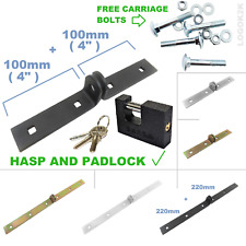Hasp Locking Security Bar And Shutter Padlock      Van Gate Garage Door Shed STR
