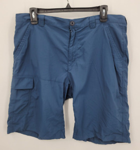 Columbia Shorts Mens 36 Blue Outdoor Cargo Utility Pockets Quicky Dry Casual