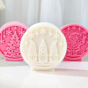 Christmas Tree Candle Mold Silicone Handmade Soap Wax Epoxy Casting Resin Mould - Picture 1 of 30