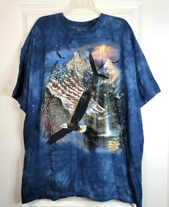 The Mountain Weißkopfseeadler T-Shirt Herren XL blau patriotisch Rick Kelly Amerika Y2K - Bild 1 von 9