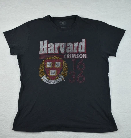 Harvard University Shirt Mens Medium Black Crimson 47 Brand NCAA Cover