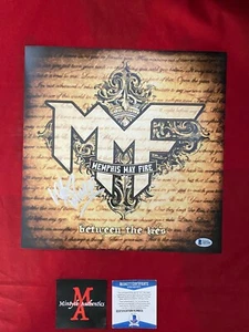 MATTY MULLINS SIGNED 12x12 PHOTO! MEMPHIS MAY FIRE! BECKETT! BETWEEN THE LIES! - Picture 1 of 4