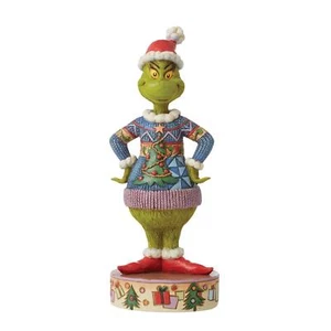 Jim Shore Grinch Wearing Ugly Sweater Christmas Figurine 6012700 2023 Intro - Picture 1 of 2