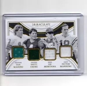 2023 Panini Immaculate QUAD RELIC Marino, Favre, Montana Manning #'d 28/49 WOW - Picture 1 of 1