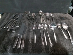 vintage silverware lot mix brands 52pcs - Picture 1 of 4
